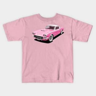 Pink Classic Barbie Car Kids T-Shirt